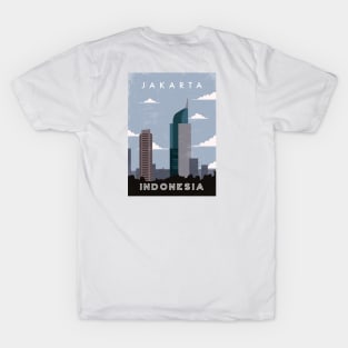 Jakarta, Indonesia. Retro travel poster T-Shirt